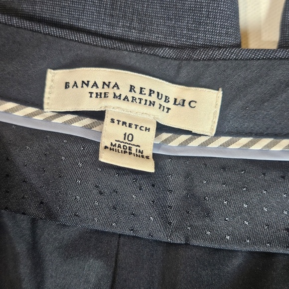 Banana Republic Pants Womens 10 Navy The Martin Fit Wool Blend Stretch Dress - Picture 3 of 6